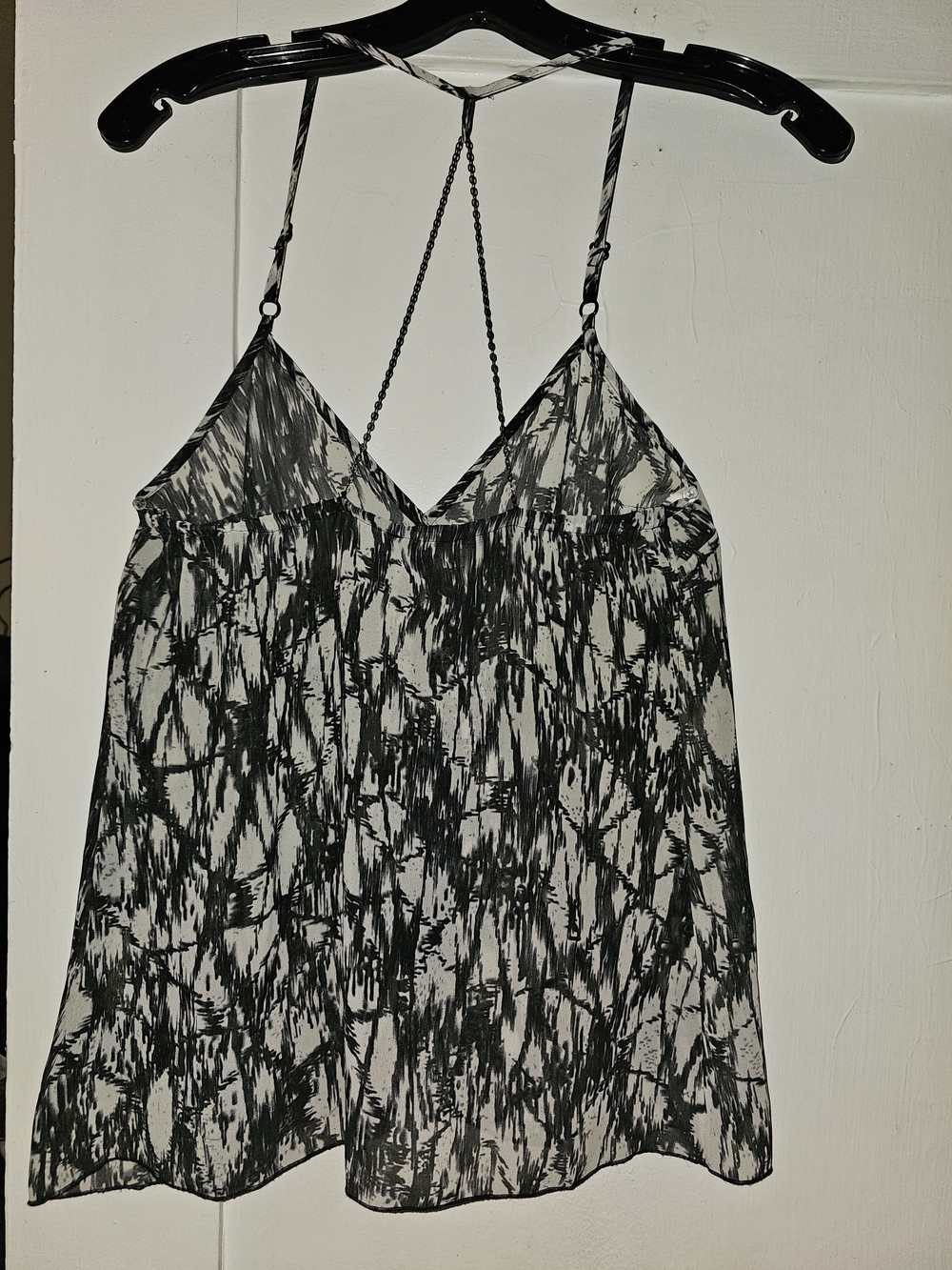 By Guess - Women's Black & White Printed Spaghetti Strap Tank Top.